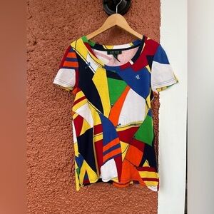 Women’s RALPH LAUREN, NAUTICAL, SAIL, COLORFUL, LADIES T SHIRT- Small